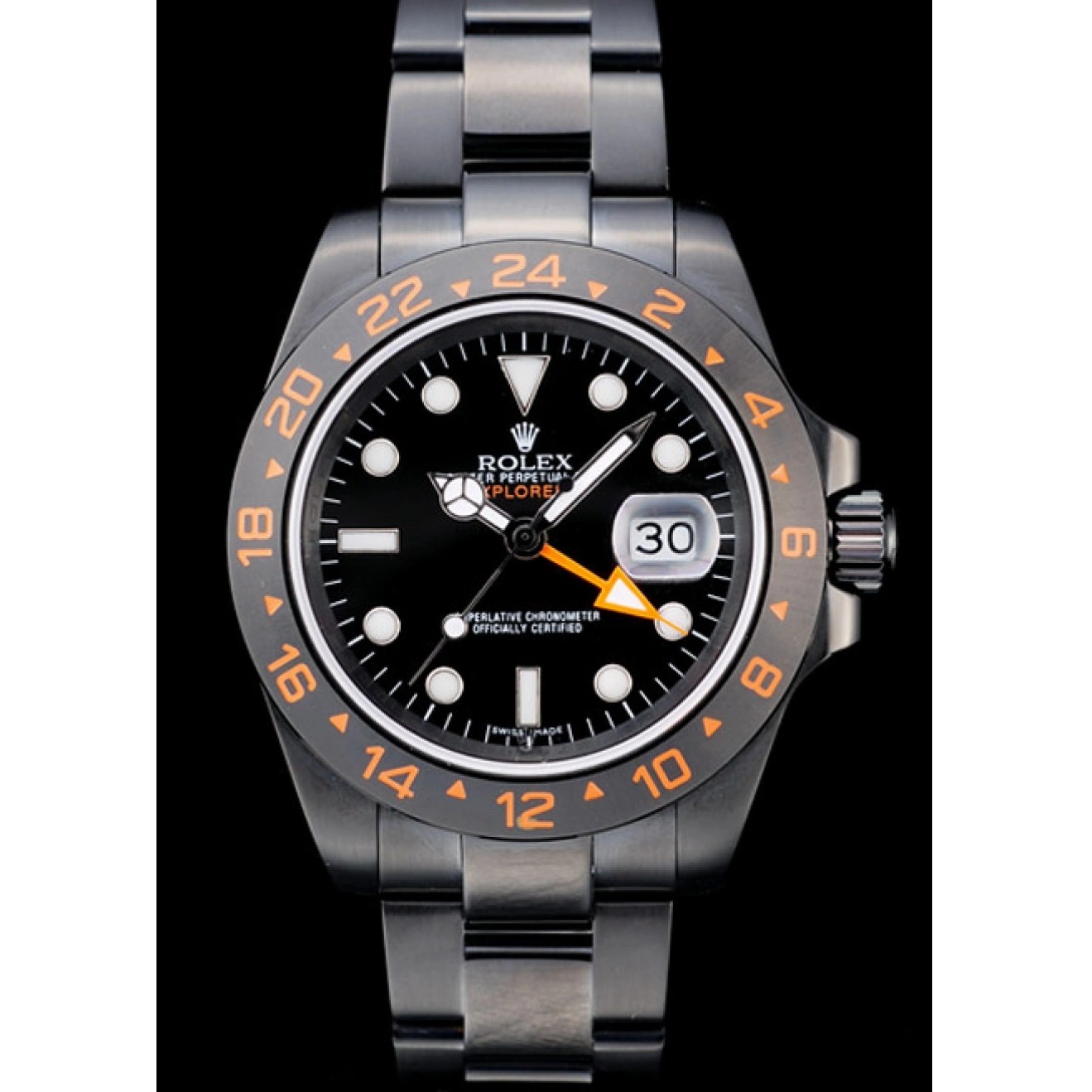 Aaa replica watch Explorer Ceramic Dial Black Black Rolex Bezel Watch 0620